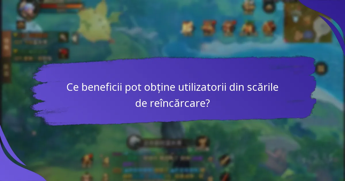 Cum pot utilizatorii progresa prin pașii scării de reîncărcare?